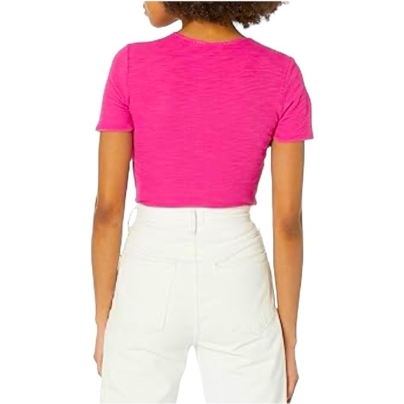 PHILANTHROPY Irene Short Sleeve Thong Bodysuit in Fushia - Picture 5 of 6